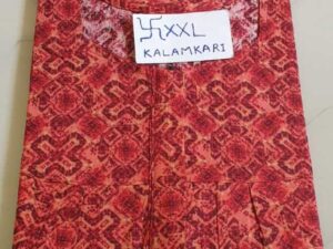 Dhalavaipuram Women's Swasthik Kalamkari Cotton Nighty