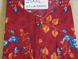 Dhalavaipuram Women's Swasthik Kalamkari Cotton Nighty