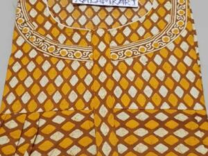 Dhalavaipuram Women's Swasthik Kalamkari Cotton Nighty