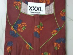 Dhalavaipuram Women's Swasthik Kalamkari Cotton Nighty