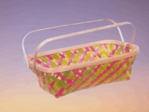 Walajapet Handwoven Bamboo Basket with Handle – 12x8x4 Inch Eco-Friendly Storage Basket