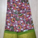 Chinnalapatti Sungudi  Double Side Zari Border Kalamkari Print Cotton Saree - Image 2