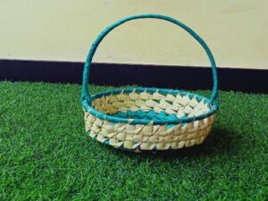 Kuzhithurai Palm Leaf Pooja Basket - Handcrafted Eco-Friendly Basket for Pooja Ceremonies