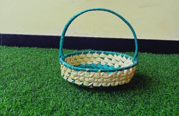 Kuzhithurai Palm Leaf Pooja Basket - Handcrafted Eco-Friendly Basket for Pooja Ceremonies