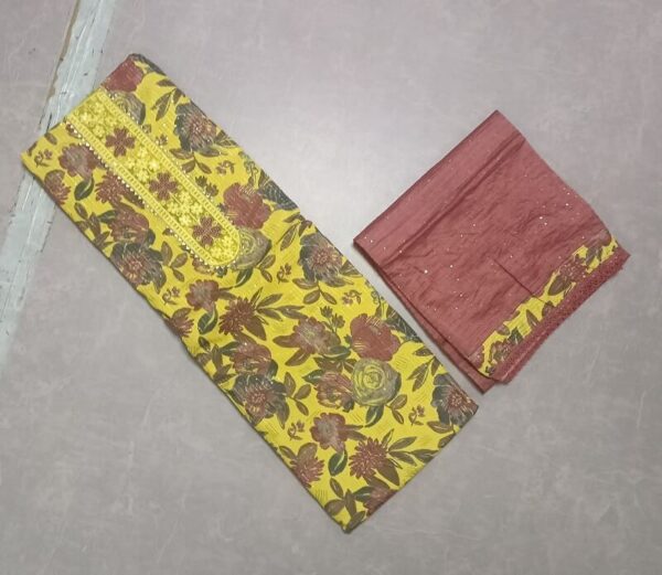 Chinnalapatti Sungudi Blossom Print Soft Cotton Churidar - Premium Soft Cotton with Traditional Blossom Print 1